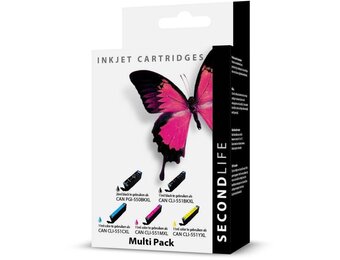 SecondLife Multipack Canon 550 Black & 551 Serie Zwart + 3 kleuren - Inktcartridge