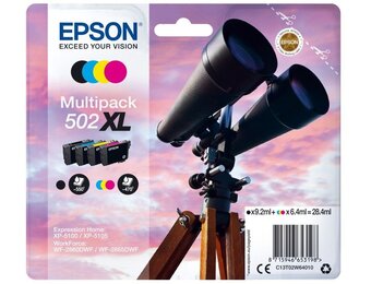 Epson 502XL Multipack (zwart + 3 kleuren) - Inktcartridge