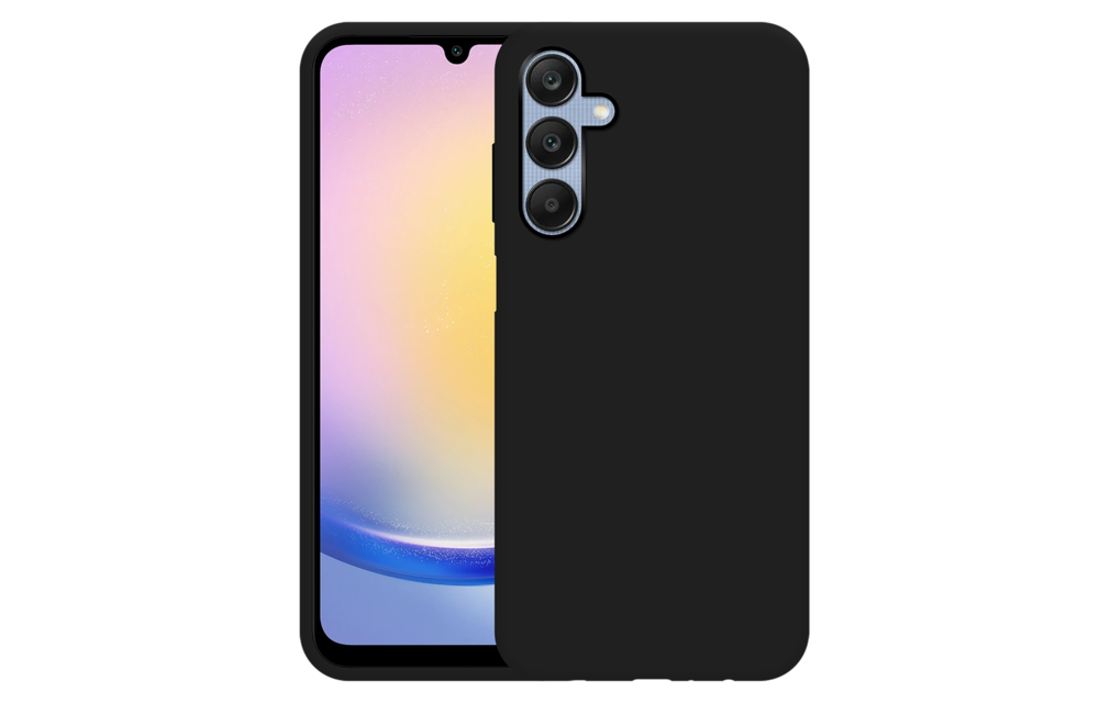 Just In Case Samsung Galaxy A25 TPU Rubber Case Zwart - Telefoonhoesje