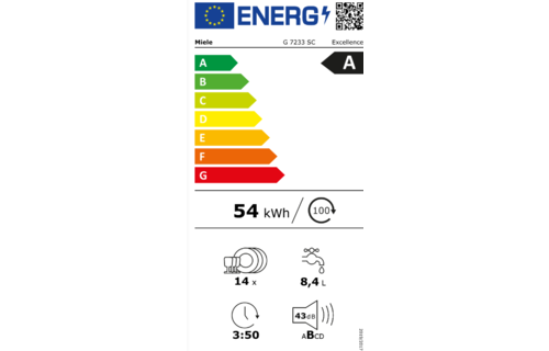 Miele G 7233 SC BRWS Excellence - Vrijstaande vaatwasser