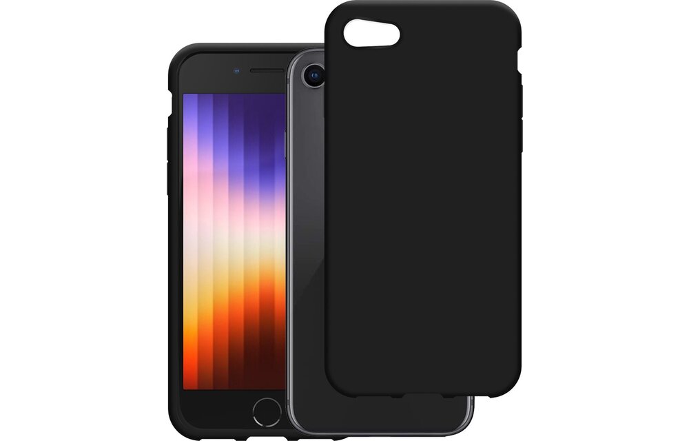 Just in Case Soft TPU Case voor iPhone SE 2020/SE 2022 Zwart - Beschermhoes