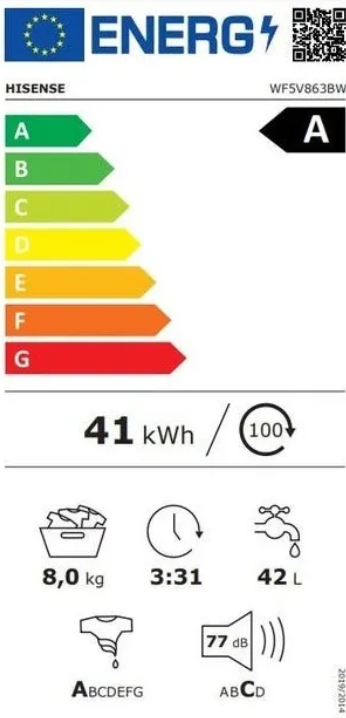 Hisense WF5V863BW - Wasmachine