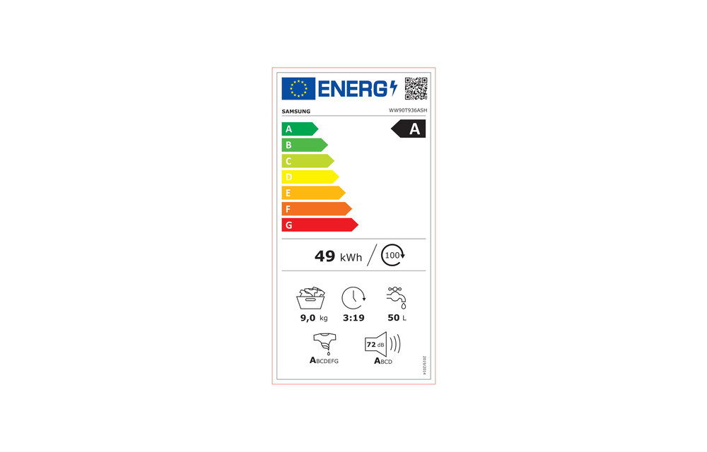 Samsung QuickDrive WW90T936ASH - Wasmachine