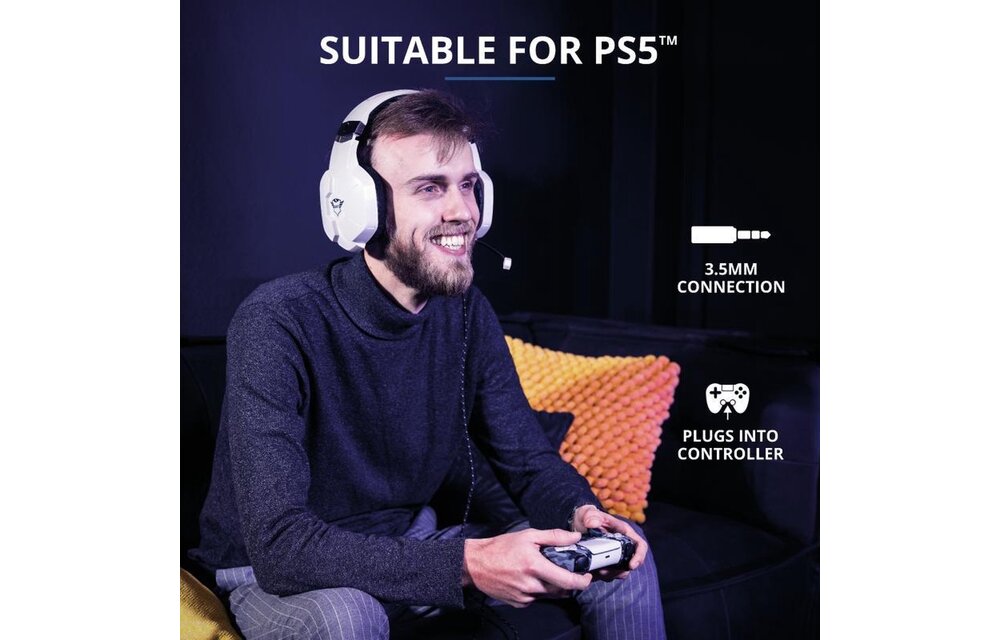 Trust GXT 323W Zwart/Wit - Gaming headset