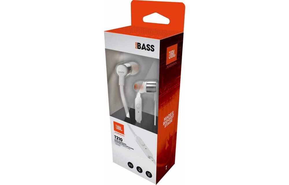 JBL T210 Grijs - Oordopjes