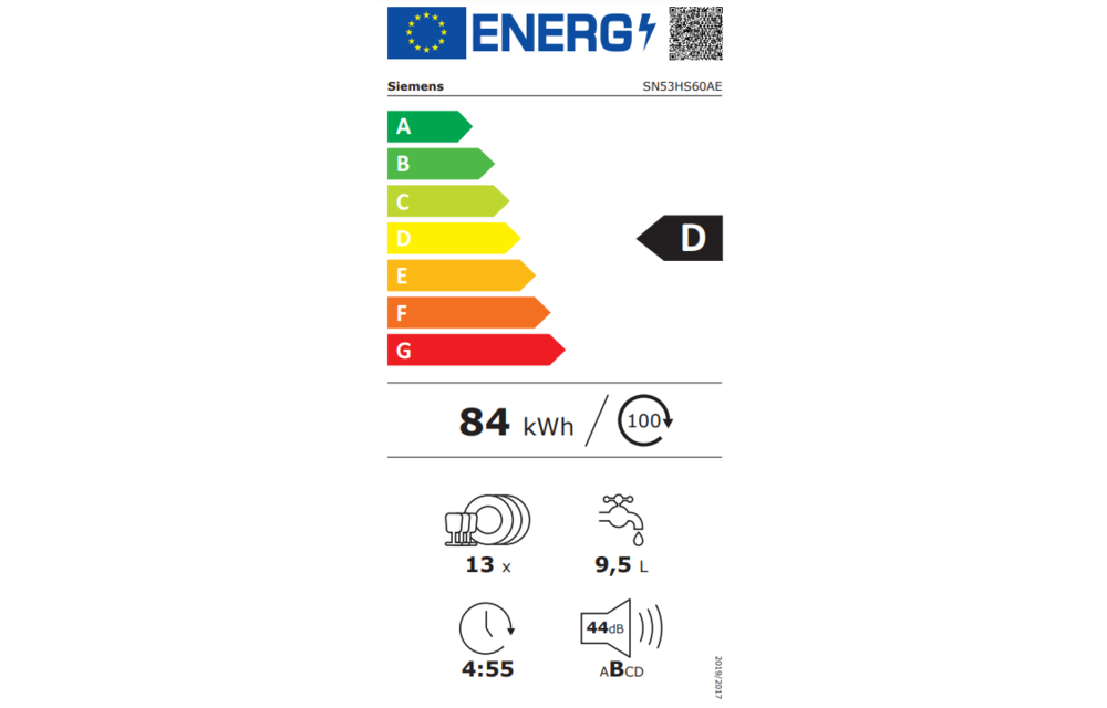 Siemens SN53HS60AE - Inbouw vaatwasser