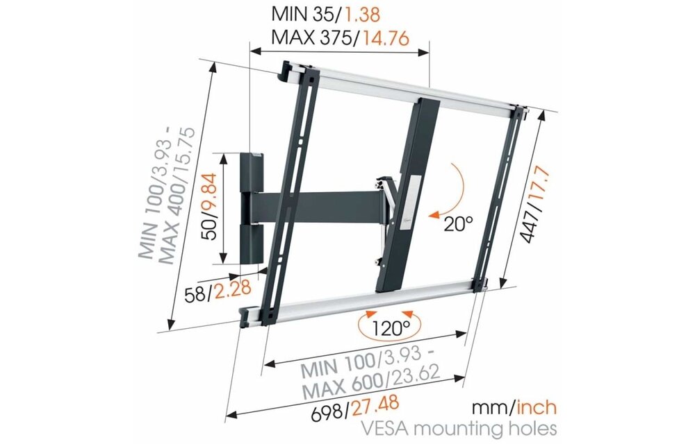 Vogel's THIN 525 - TV muurbeugel