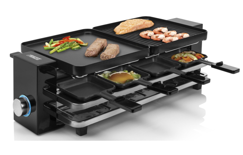 Princess 162925 Raclette Piano Black 8 - Gourmetset