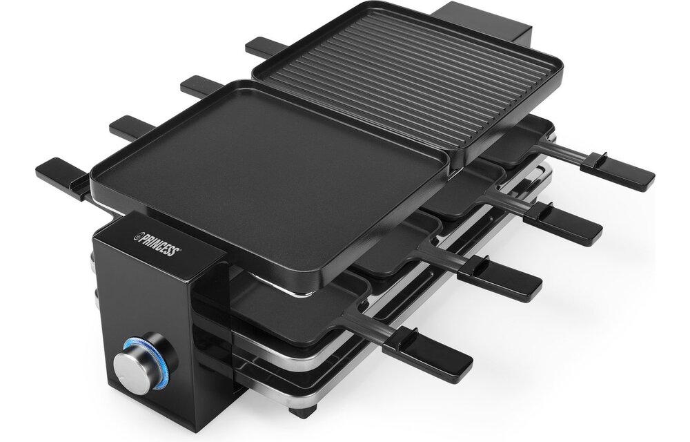 Princess 162925 Raclette Piano Black 8 - Gourmetset