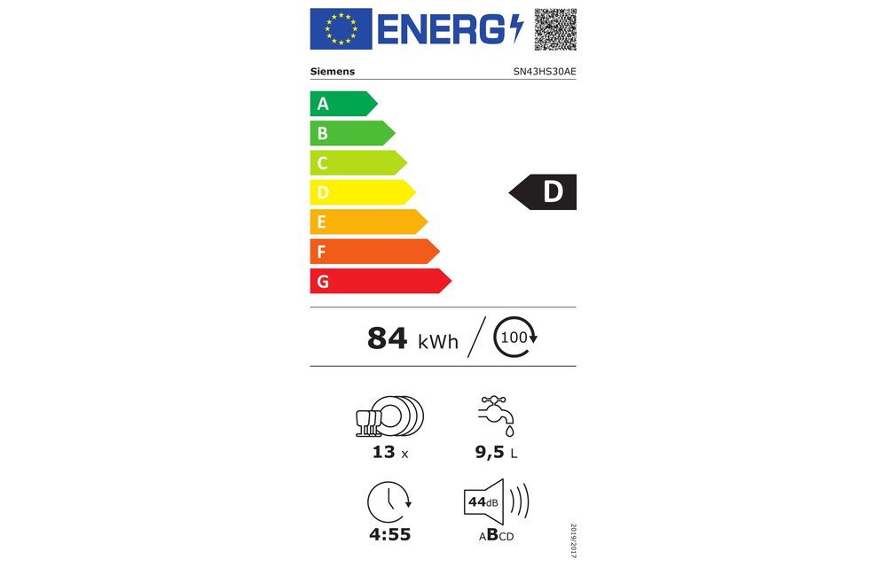 Siemens SN43HS30AE - Onderbouw vaatwasser