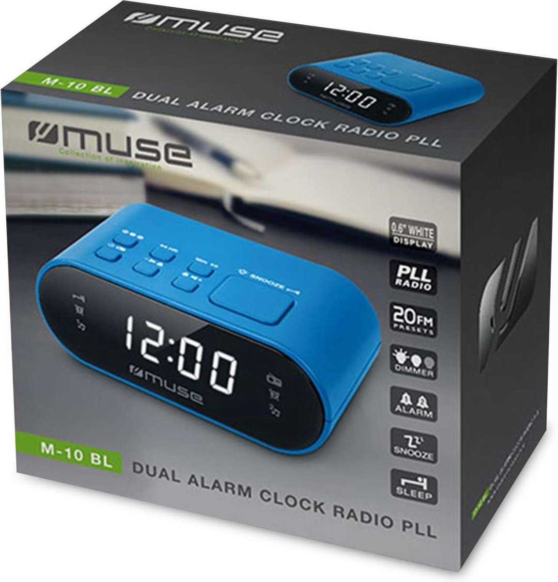 Muse M-10 BL - Wekkerradio