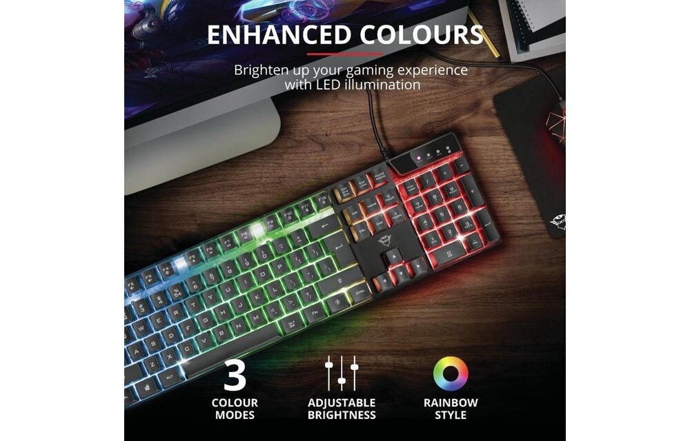 Trust GXT 835 Azor - Gaming toetsenbord