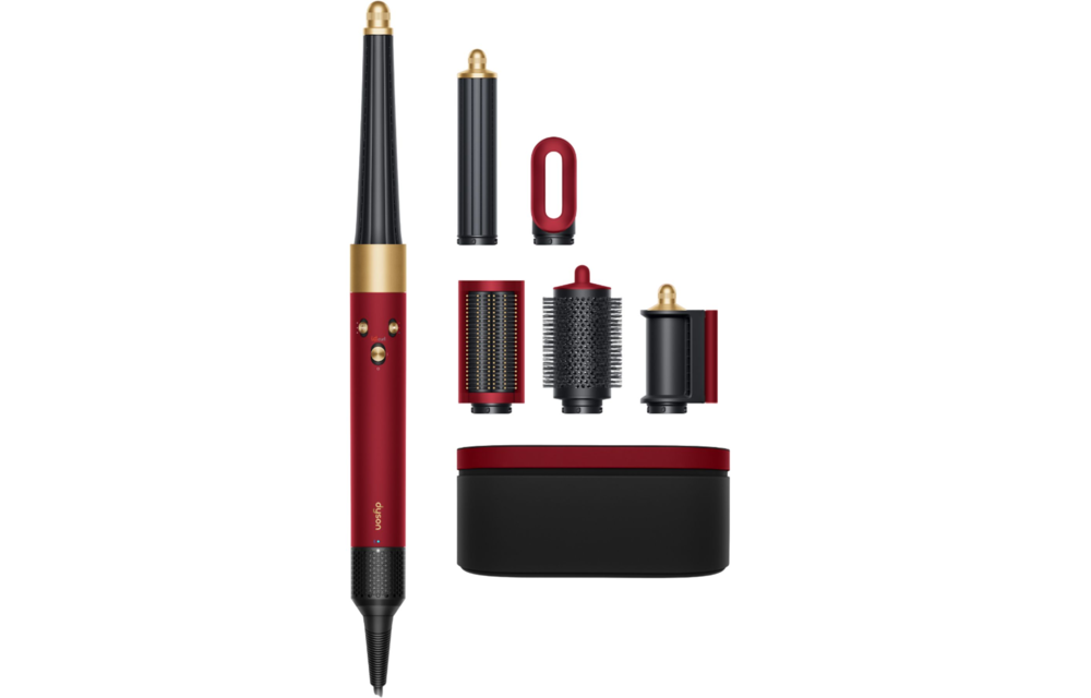 Dyson Airwrap i.d. Straight + Wavy Red Velvet / Goud - Krulborstel