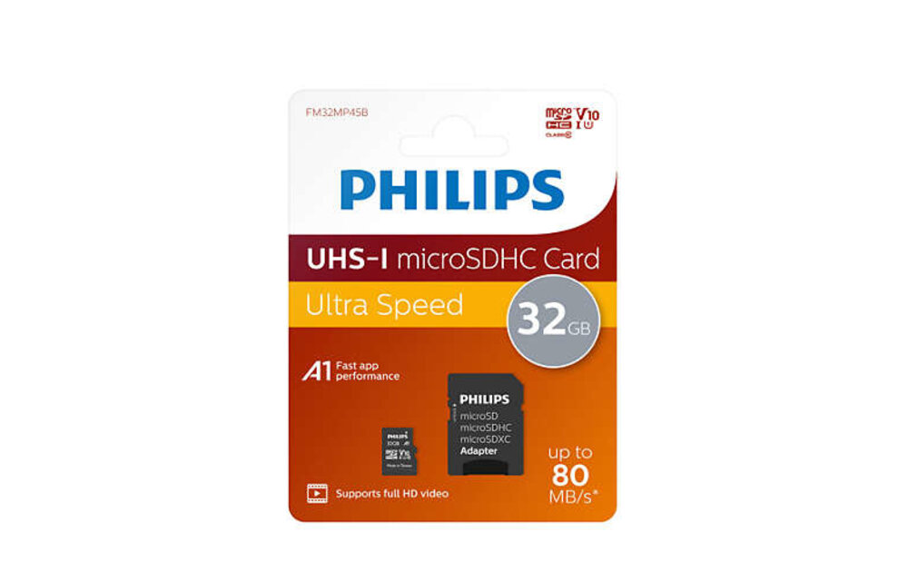 Philips 32GB Micro SDHC geheugenkaart - Micro SD kaart