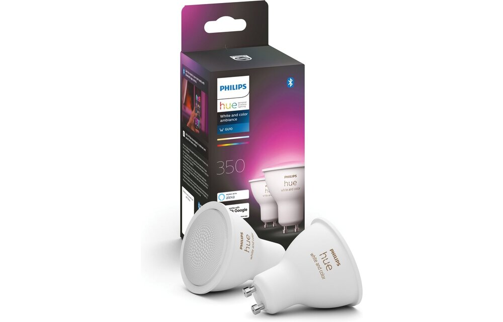 Philips Hue 2x GU10 4.3W Color Ambiance Duo Pack - Slimme lamp