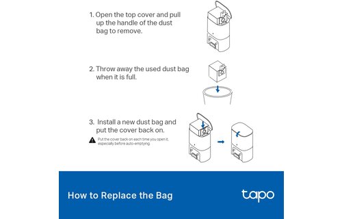 TP-Link Tapo RVA202 wegwerpstofzakken (5 stuks) - Stofzuigerzakken