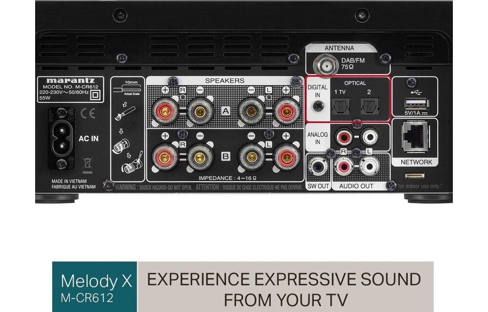 Marantz Melody X M-CR612 Zwart - Receiver