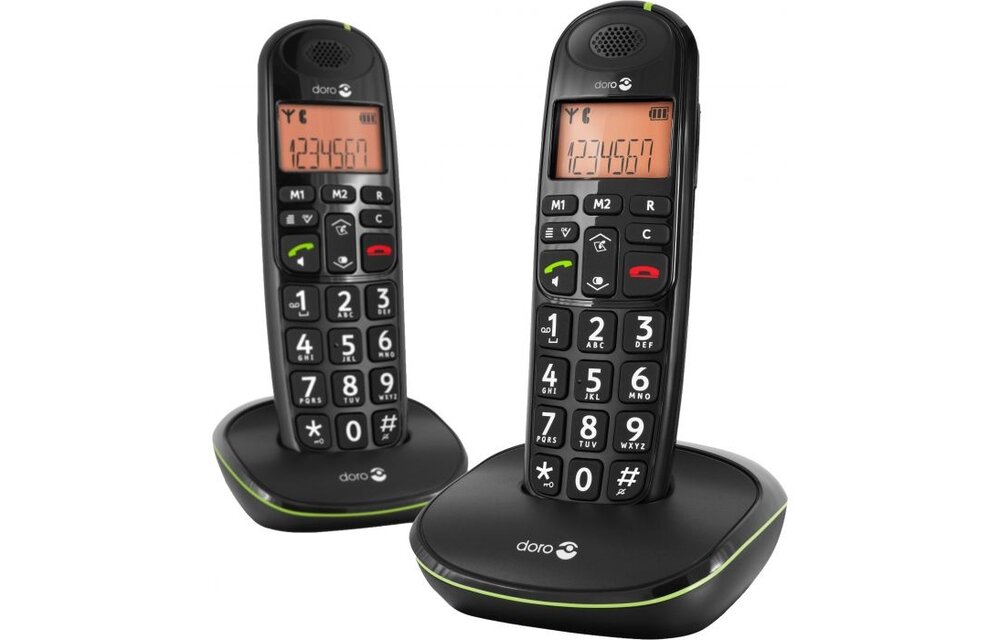 Doro PhoneEasy 110w Duo Zwart - Senioren telefoon