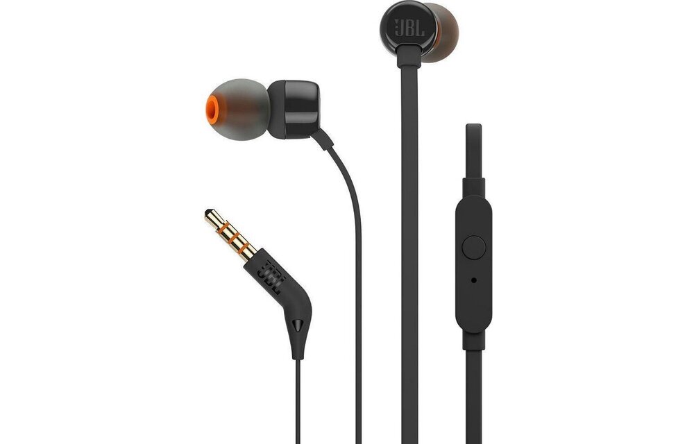 JBL T110 Zwart - Oordopjes