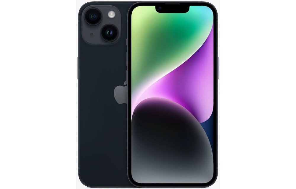 Refurbished iPhone 14 128 GB Zwart (A grade) - Mobiele telefoon
