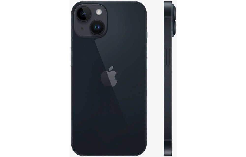 Refurbished iPhone 14 128 GB Zwart (A grade) - Mobiele telefoon