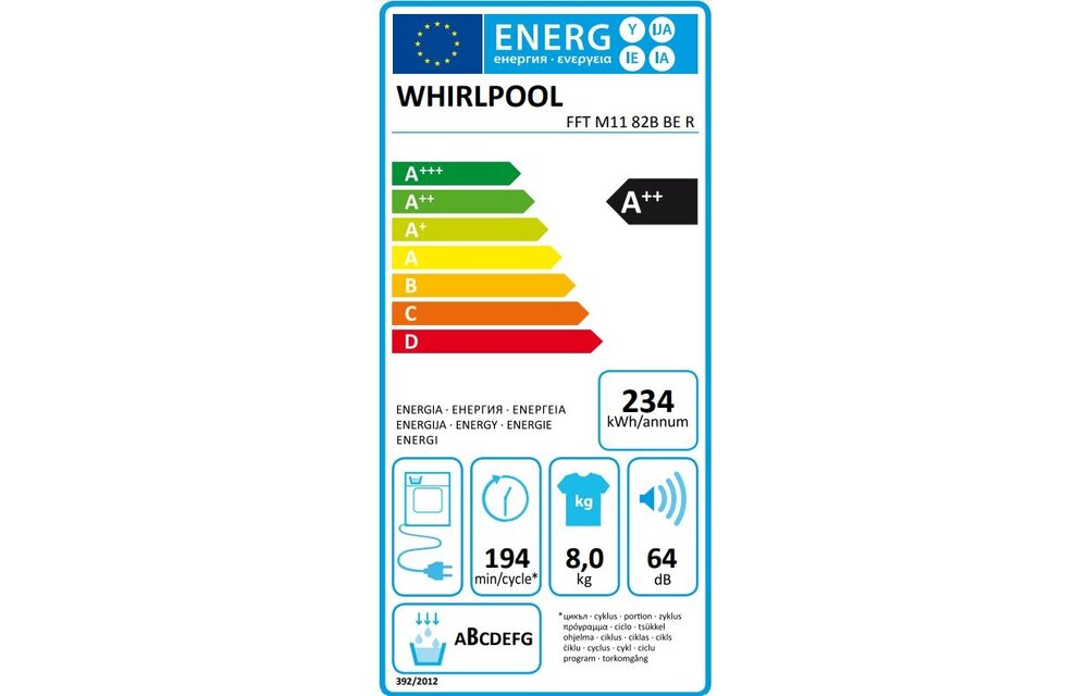 Whirlpool FFT M11 82B BE R - Warmtepompdroger