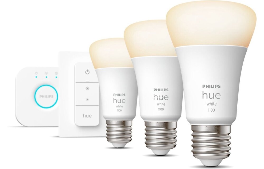 Philips Hue Starterkit White Ambiance E27 + Dimmer - Slimme lamp