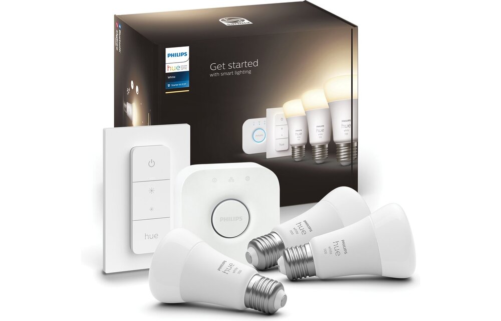 Philips Hue Starterkit White Ambiance E27 + Dimmer - Slimme lamp