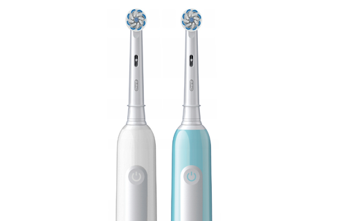 Oral-B Pro 1 Duo White & Blue - Elektrische tandenborstel