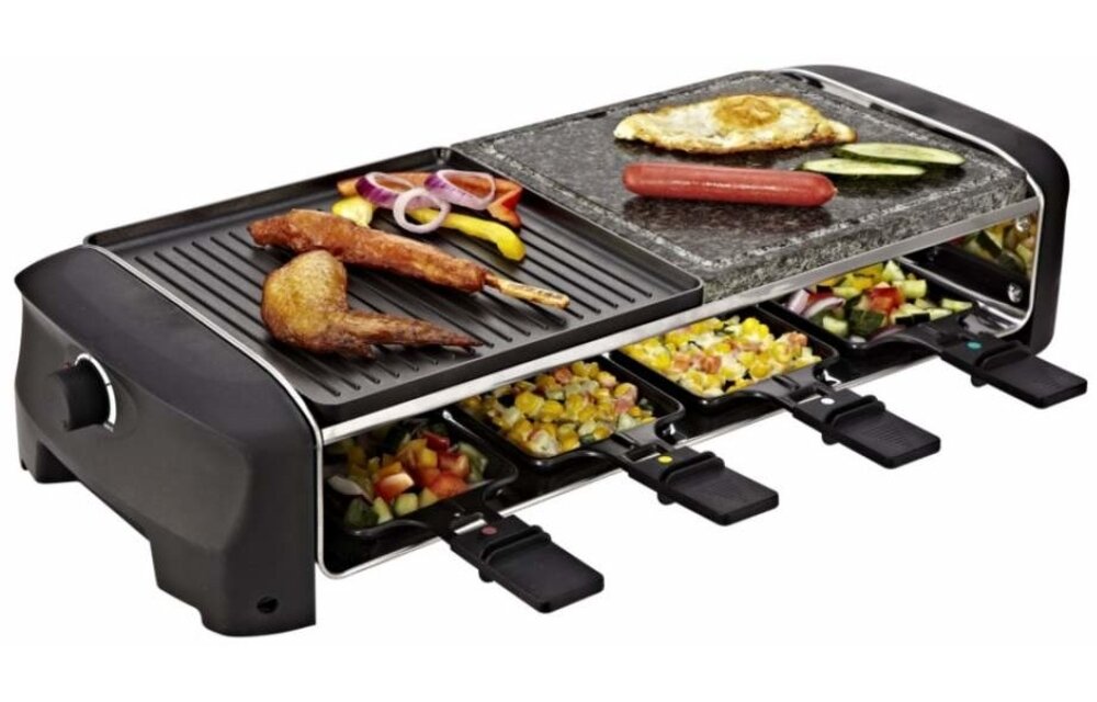 Princess Raclette 8 Stone & Grill Party 162820 - Gourmetset