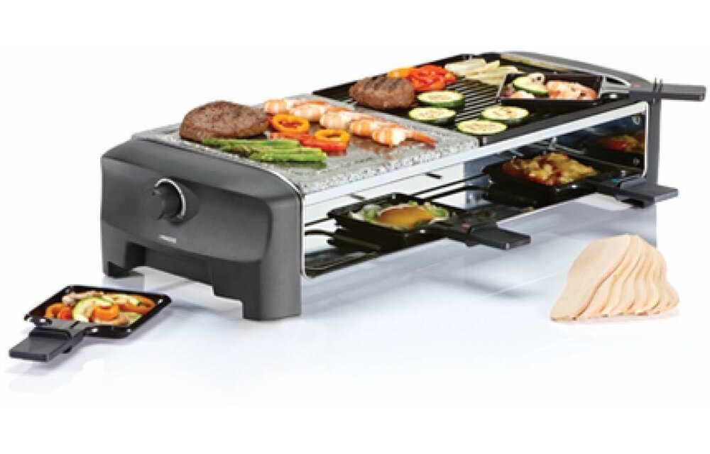 Princess Raclette 8 Stone & Grill Party 162820 - Gourmetset