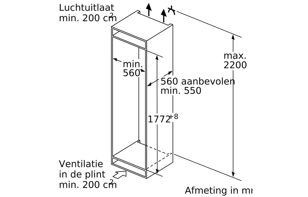Bosch GIN81AEF0 - Inbouw vriezer