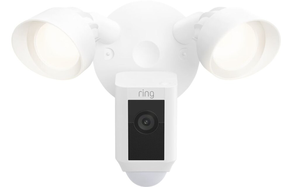 Ring Floodlight Cam Wired Plus Wit - Beveiligingscamera