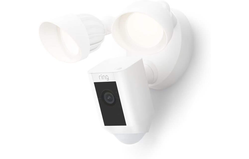 Ring Floodlight Cam Wired Plus Wit - Beveiligingscamera