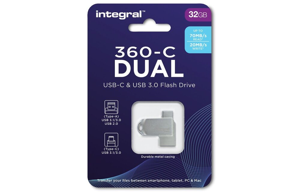 Integral 3.0 USB-360-C Dual 32GB - USB-stick