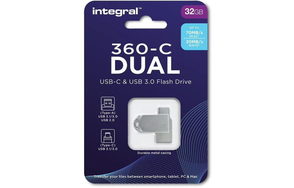 Integral 3.0 USB-360-C Dual 32GB - USB-stick