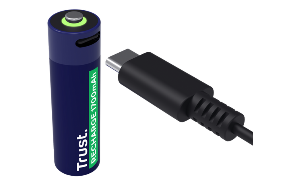 Trust USB-C oplaadbare AA-batterijen (4-pack)
