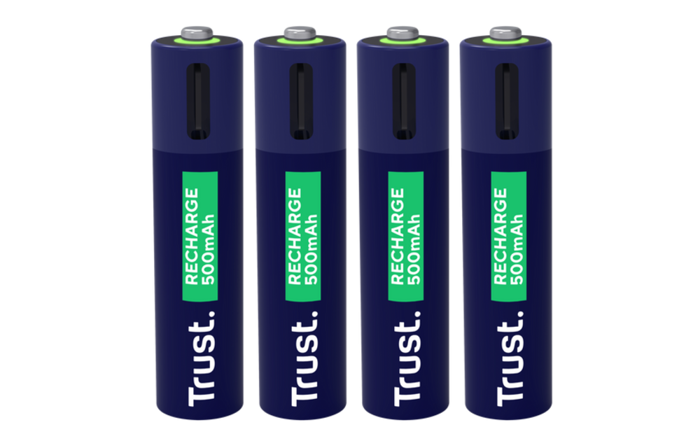 Trust USB-C oplaadbare AAA-batterijen (4-pack)