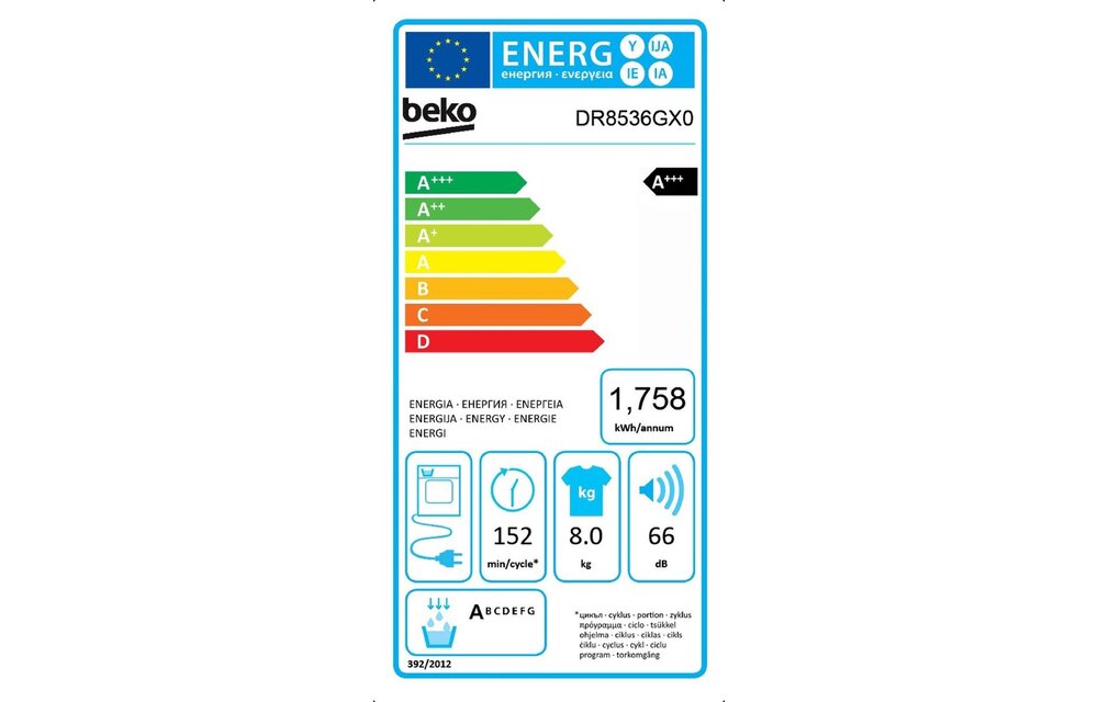 Beko DR8536GX0 - Warmtepompdroger