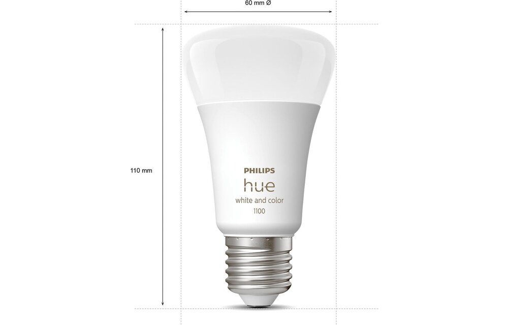 Philips Hue 1x E27 9W A60 Color Ambiance Single Pack - Slimme lamp