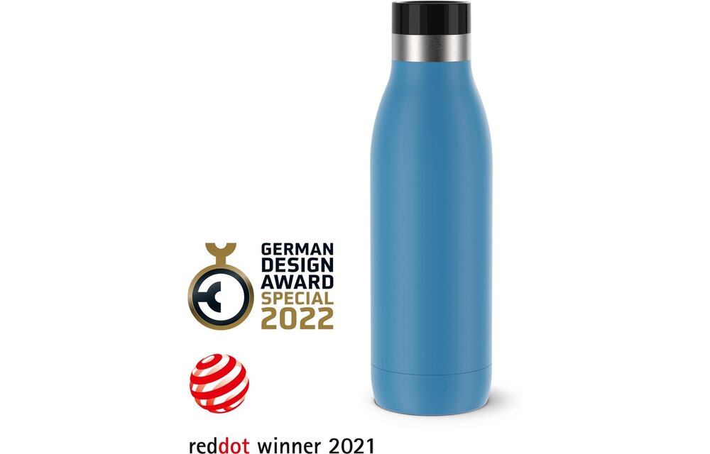 Tefal Bludrop Basic 0,5L RVS/Blauw - Drinkfles