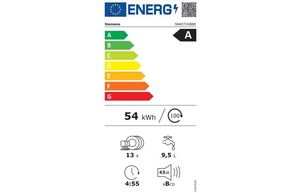 Siemens SN65TX08BE extraKlasse - Inbouw vaatwasser