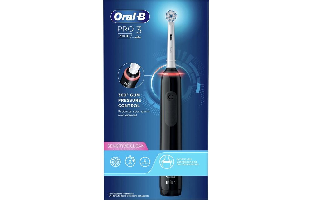 Oral-B Pro 3 3000 Pure Clean Zwart - Elektrische tandenborstel