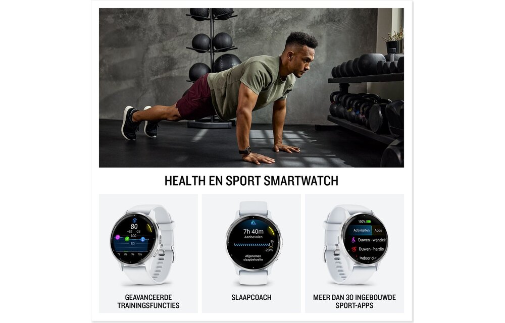 Garmin Venu 3S Goud/Wit - Smartwatch