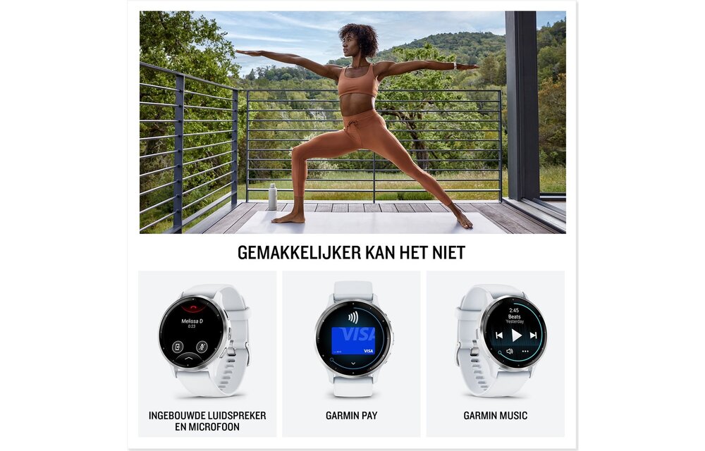 Garmin Venu 3S Goud/Wit - Smartwatch