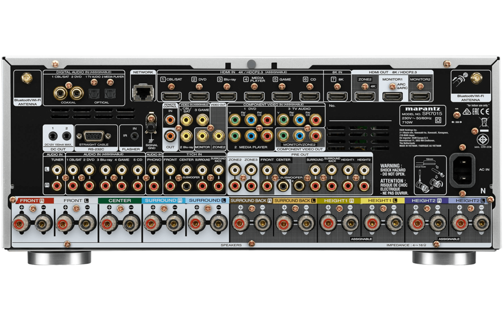 Marantz SR7015 Zilver - Receiver