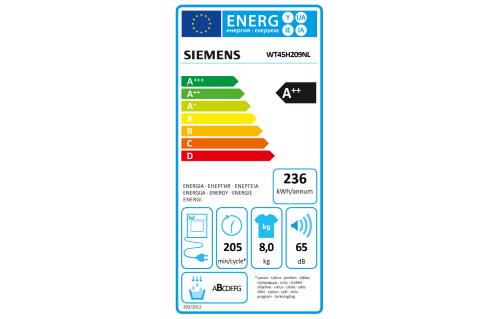 Siemens WT45H209NL extraKlasse - Warmtepompdroger