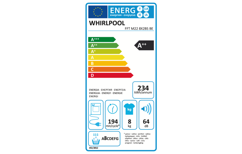 Whirlpool FFT M22 8X2BS BE - Warmtepompdroger