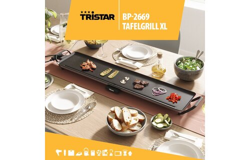 Tristar BP-2670 Tafel Grill Slim XXL - Grillplaat