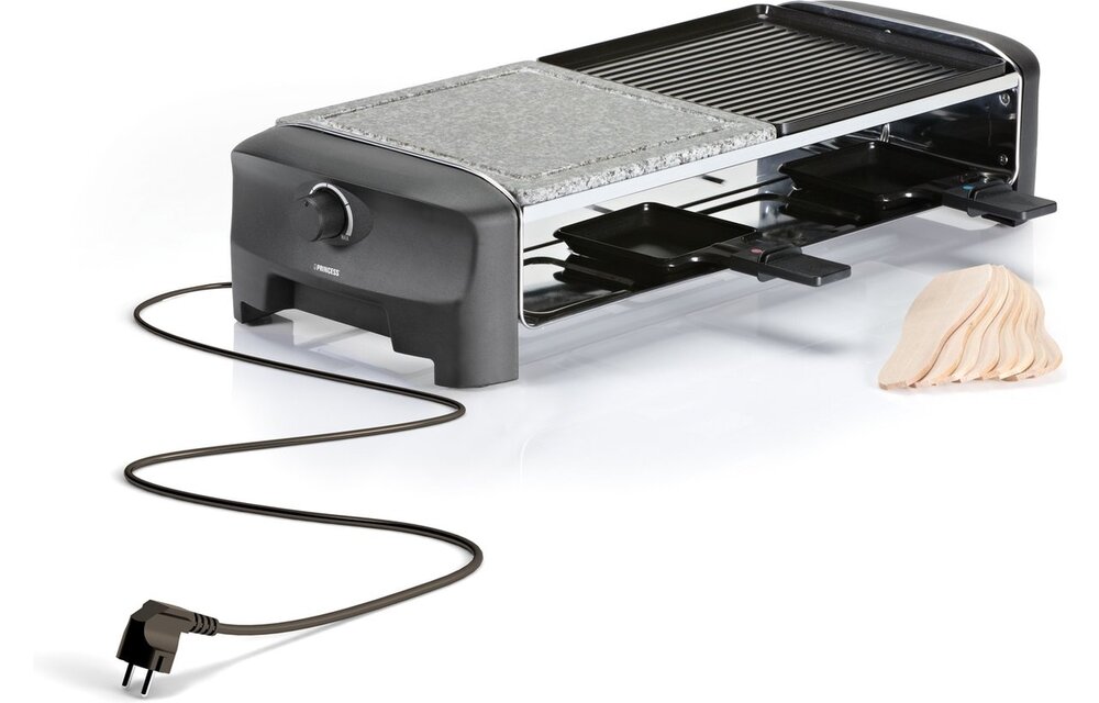 Princess Raclette 8 Stone & Grill Party 162820 - Gourmetset